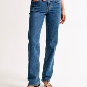 Abercrombie Mid Rise Straight Leg Jeans